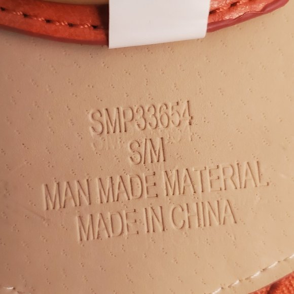 VINTAGE ORANGE BRAIDED ELASTIC BELT w/BUCKLES S/M - Picture 5 of 8